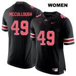 Women's NCAA Ohio State Buckeyes Liam McCullough #49 College Stitched Authentic Nike Red Number Black Football Jersey EG20L21SO